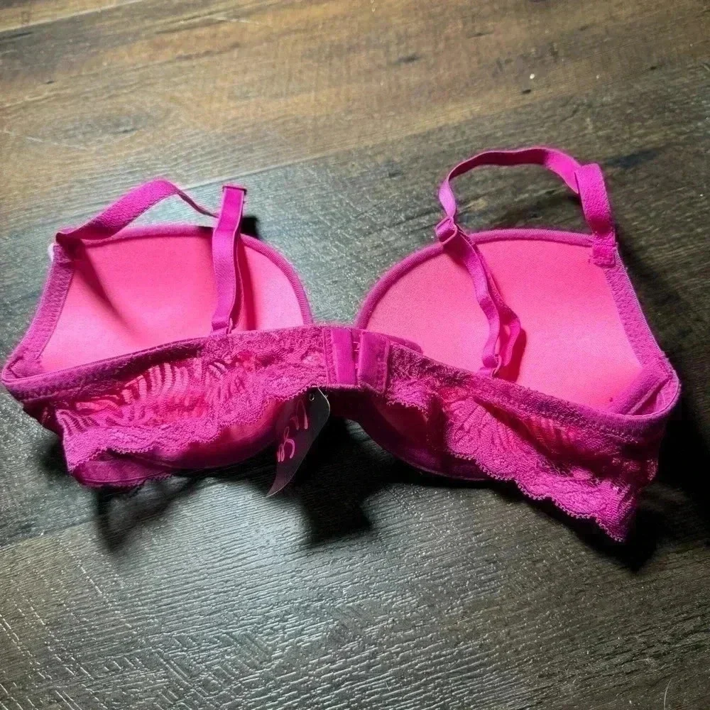 NWT LA SENZA pink push  up bra 32C - Picture 3 of 4